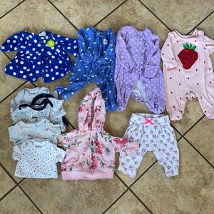 Newborn girl clothing bundle 10 pieces
